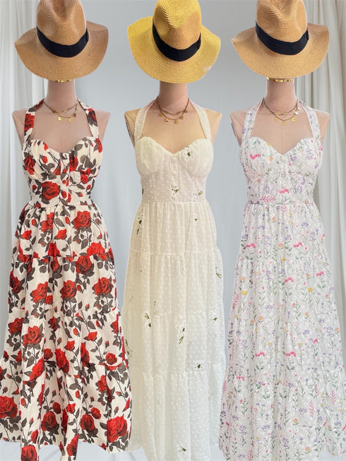 Floral Print Spaghetti Straps Sundress